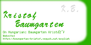 kristof baumgarten business card